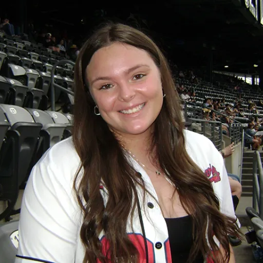 Sophia Barone at a baseball game